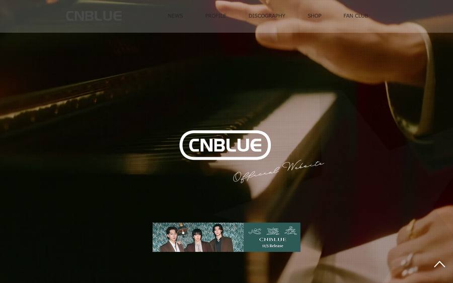 CNBLUE のWebサイトのキャプチャ