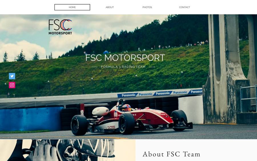 FSCモータースポーツ のWebサイトのキャプチャ